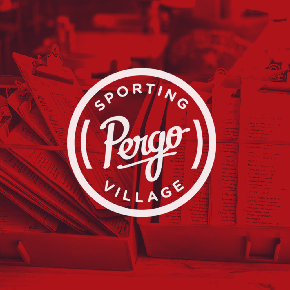 création supports print pergo sporting village