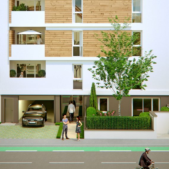 création illustration 3D résidence sporting cosy