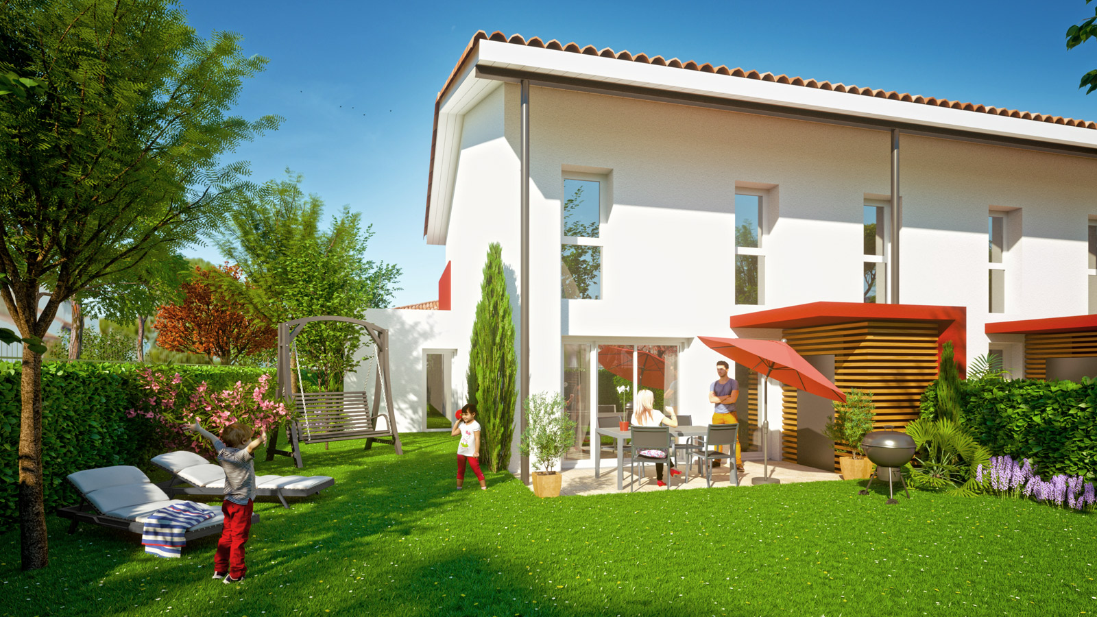 création illustration 3D résidence sporting dolcea